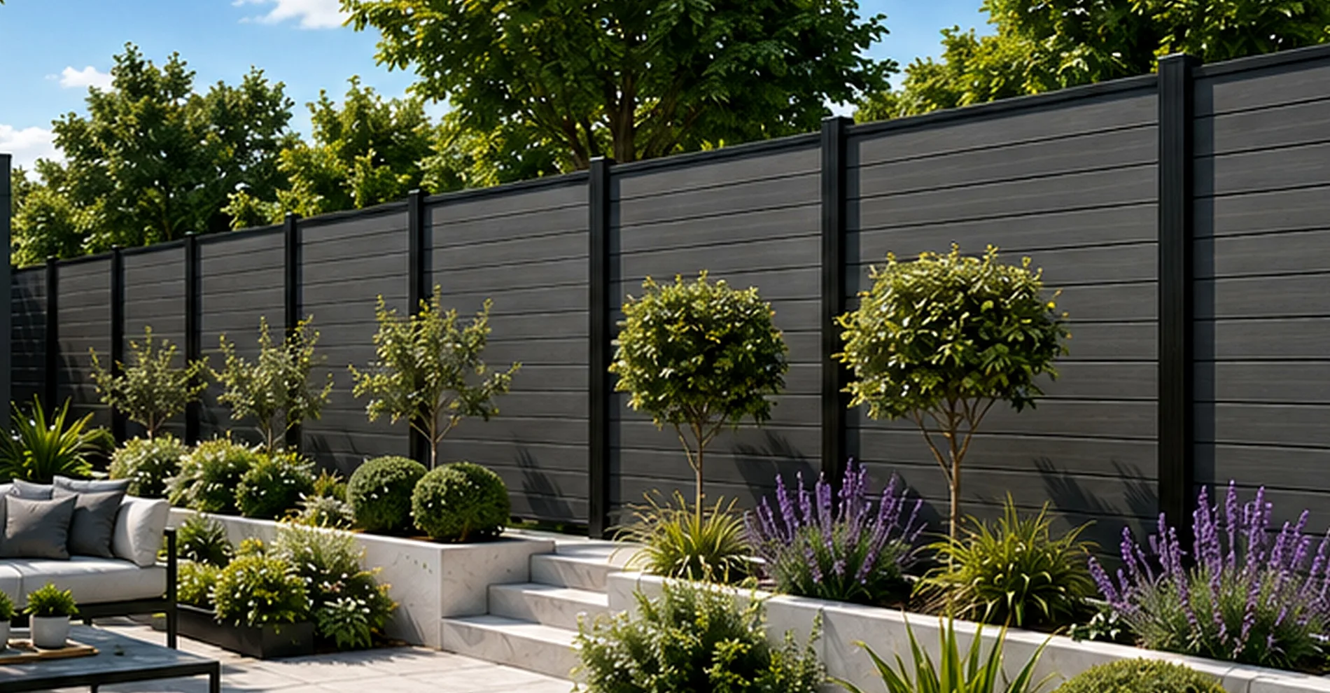 Full Privacy Pinnacle composite fencing system